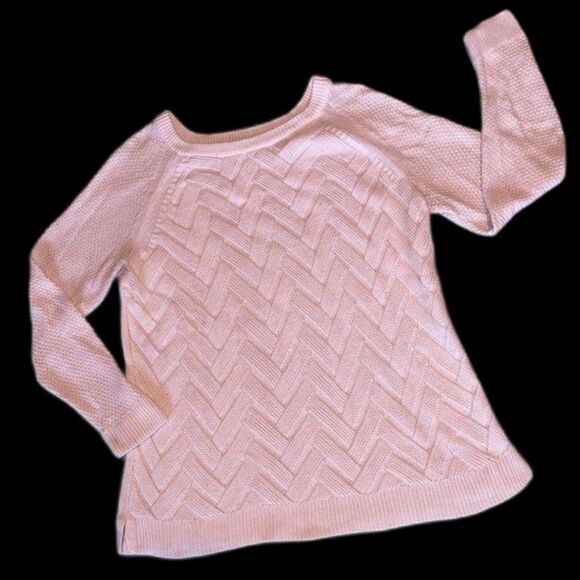 Sonoma Womens cream Lattice Knit Soft Long Sleeve Warm Winter Sweater XL - Picture 1 of 12